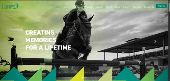 واجهة الموقع HOOVES SPORTS